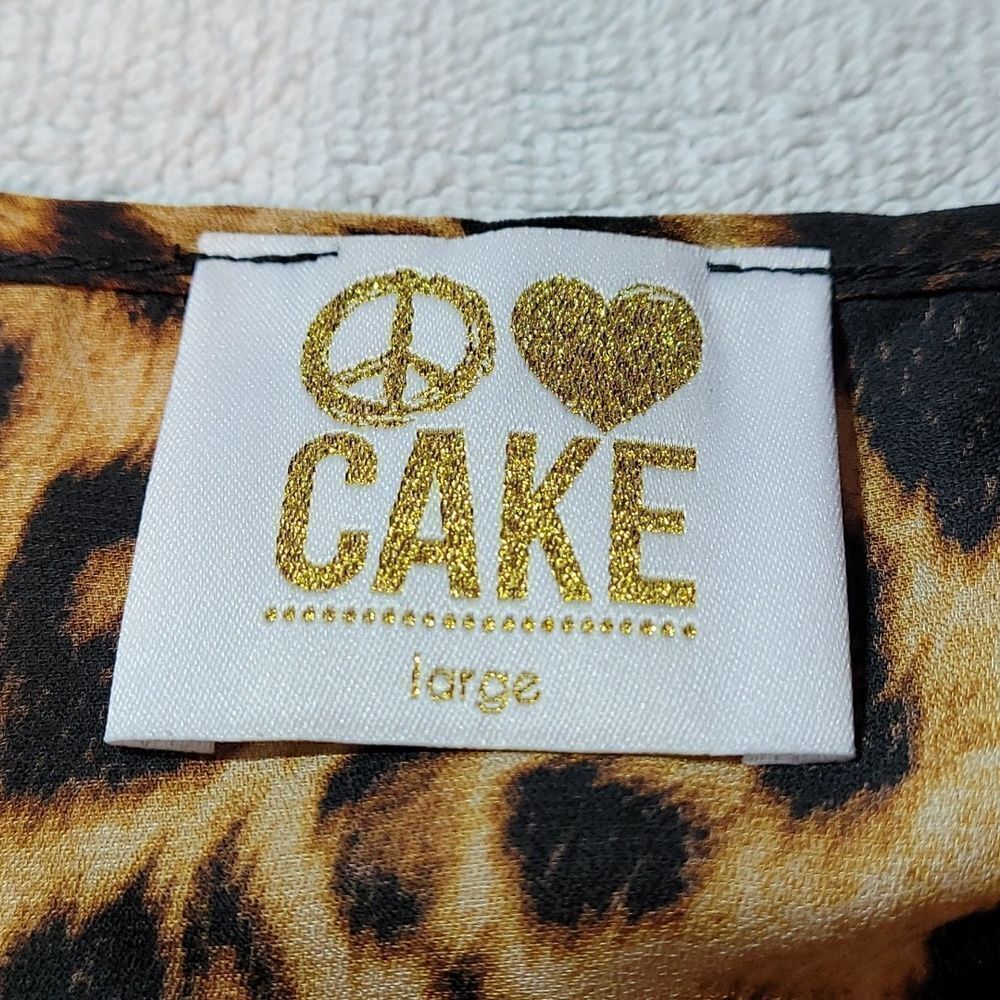 Cakes leopard print poncho style cover-up - Picture 4 of 5